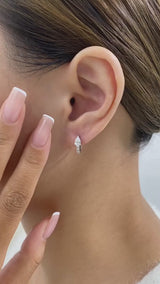 Diamond Hoop Earrings 0.7 ct White Gold