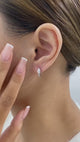 Diamond Hoop Earrings 0.7 ct White Gold